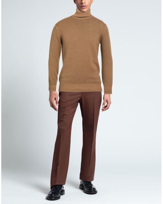 FILIPPO DE LAURENTIIS Brown Turtleneck for men