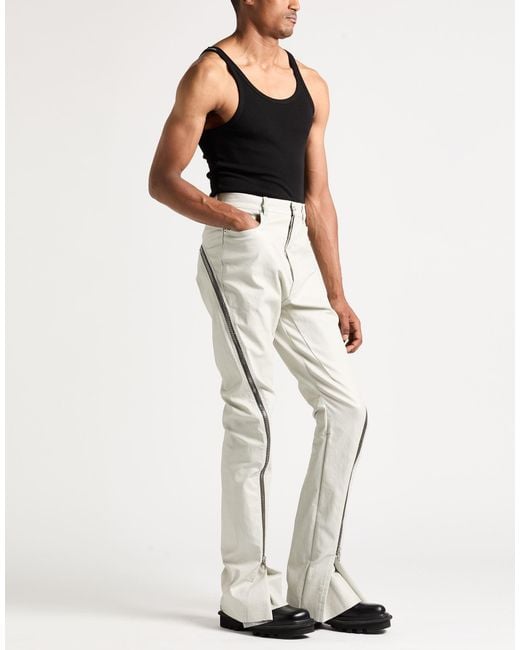 Rick Owens White Jeans for men
