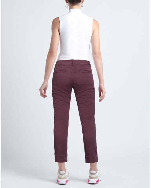 Rossopuro Purple Deep Pants Cotton, Elastane