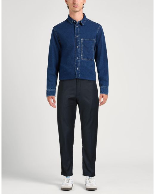 Dondup Blue Midnight Pants Virgin Wool, Elastane for men