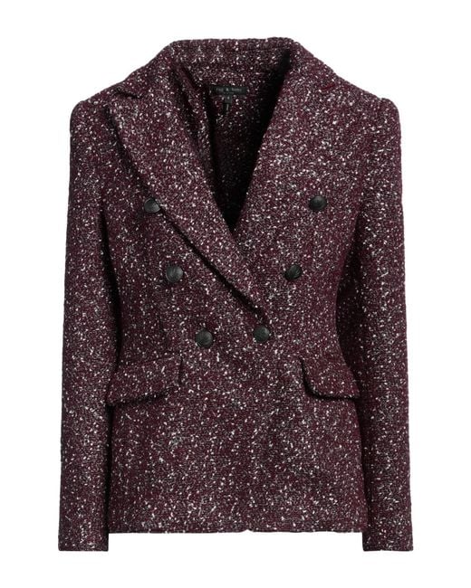 Rag & Bone Purple Plum Blazer Wool, Polyester, Acrylic, Nylon