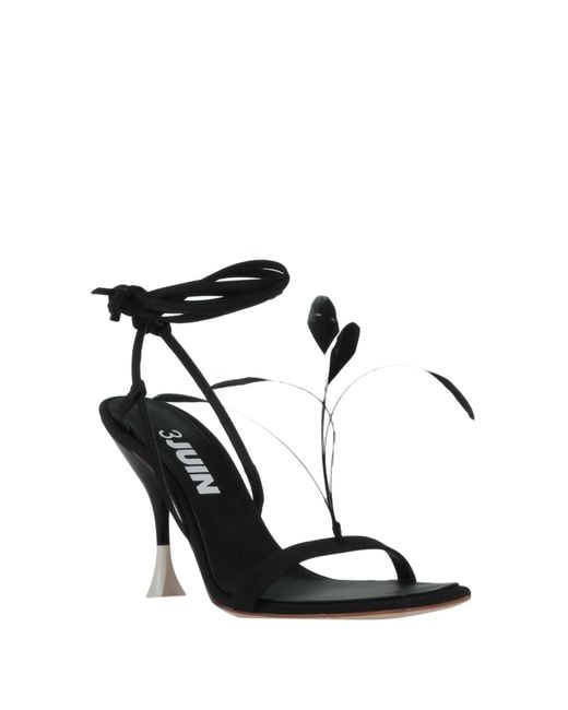 3Juin Black Sandals