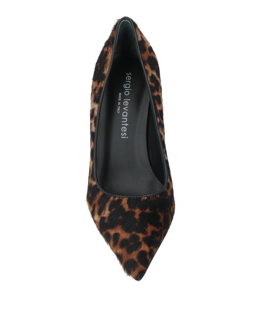 Sergio Levantesi Natural Camel Pumps Leather