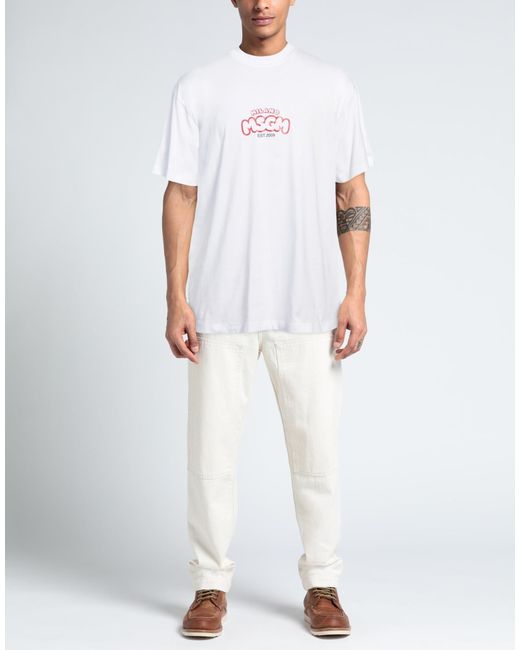 MSGM White T-shirt for men