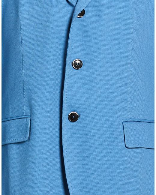 Tombolini Blue Blazer Cotton, Polyamide, Elastane for men
