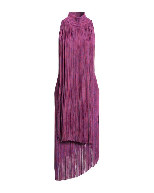 Burberry Purple Midi Dress Viscose, Polyester
