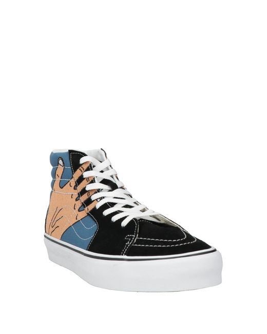 Vans Blue Sneakers Leather, Textile Fibers for men