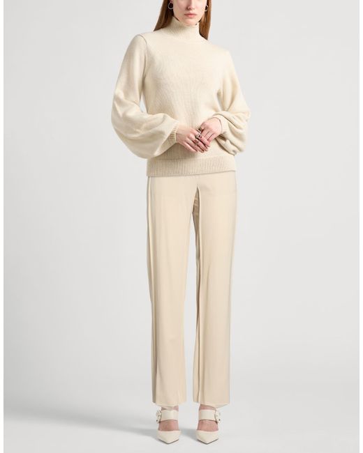 Lanvin Natural Pants Viscose, Wool