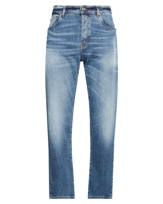 Department 5 Blue Jeans Cotton, Rubber for men