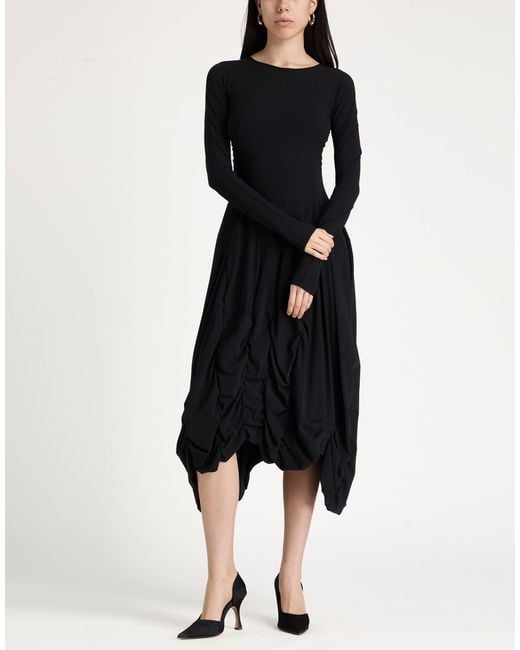 High Black Midi Dress