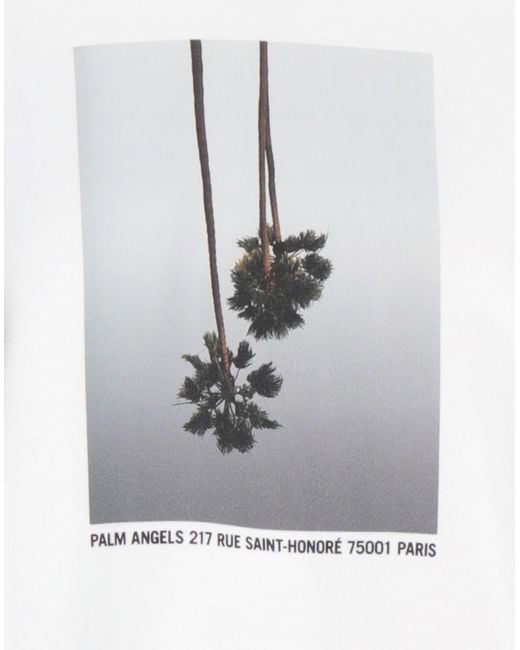 Palm Angels White Sweatshirt With Logo