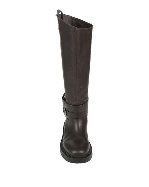 Ash Black Dark Boot Leather