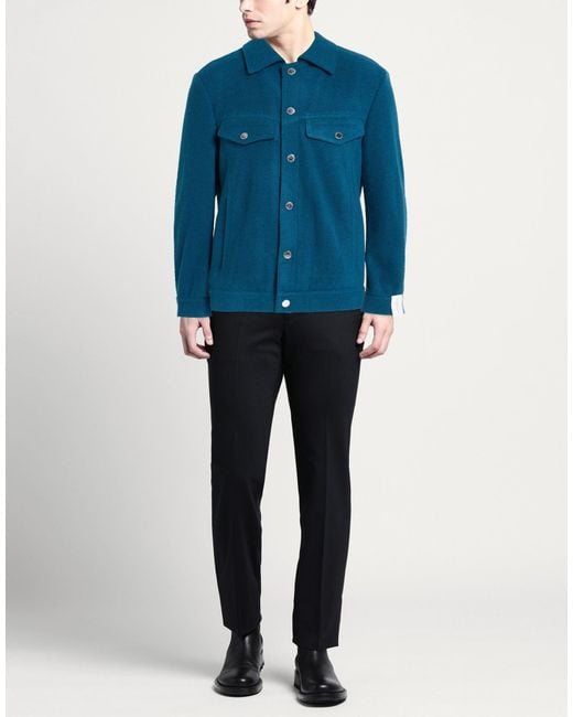 Baldessarini Blue Jacket Polyacrylic, Polyester, Virgin Wool for men