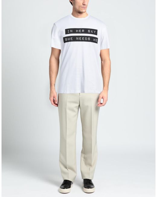 Trussardi White T-shirt for men