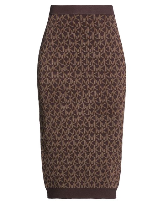 MICHAEL Michael Kors Brown Midi Skirt