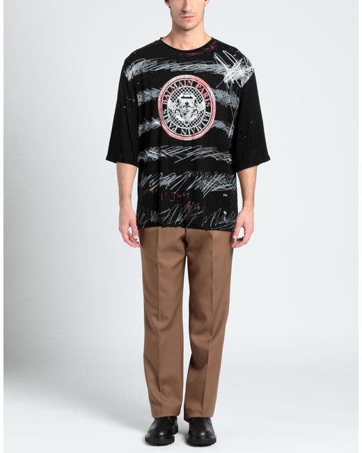Balmain Black T-Shirt for men