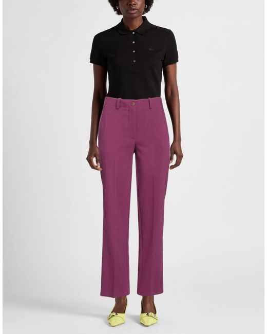 Alysi Purple Chocolat Pants Polyester, Viscose, Elastane