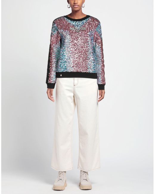 Philipp Plein Blue Sweatshirt Cotton, Elastane