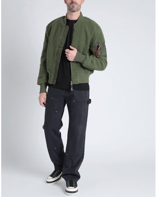 Alpha Industries Green Shearling & Teddy for men