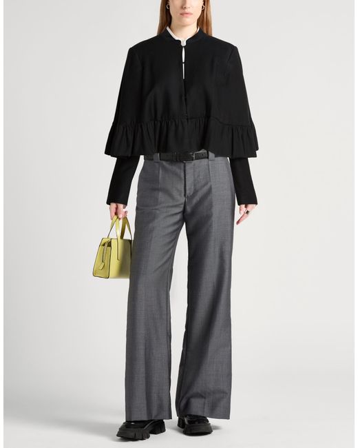 Twinset Black Jacket Viscose, Wool, Elastane