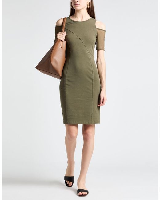 Liu Jo Green Better Mini Dress Cotton, Elastane