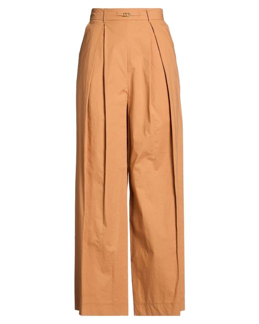 Twinset Orange Pants Cotton, Elastane