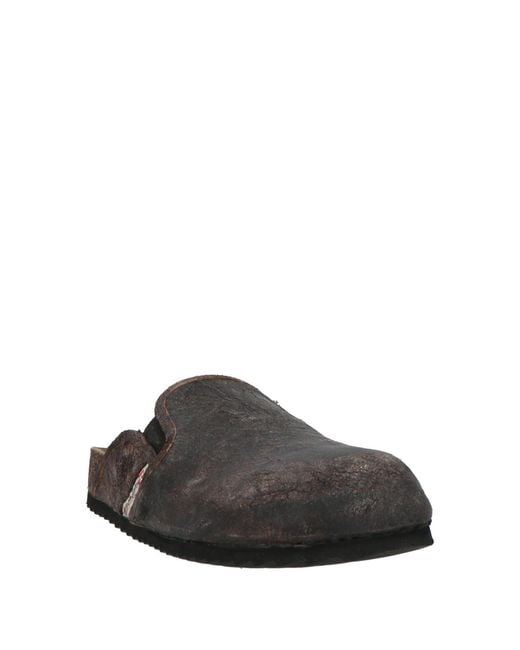 DIESEL Brown Mules & Clogs Cow Leather for men