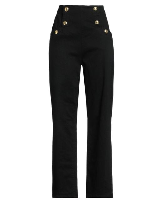 Gaelle Paris Black Jeans Cotton, Elastane