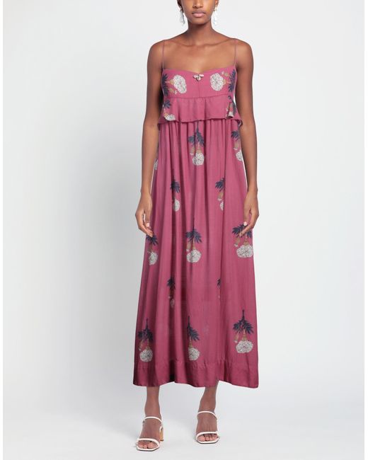 Alix Of Bohemia Purple Midi Dress Tencel