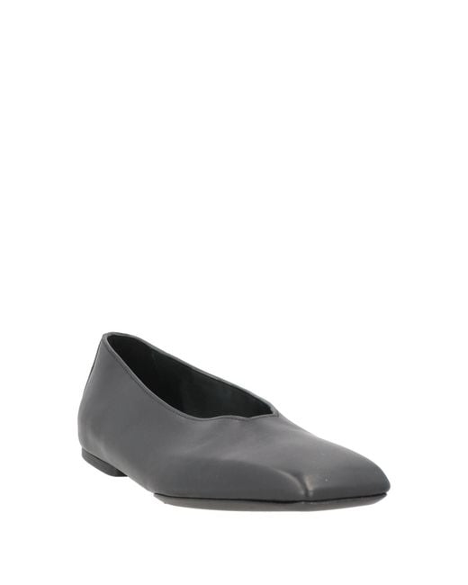 Rick Owens Gray Ballet Flats Leather