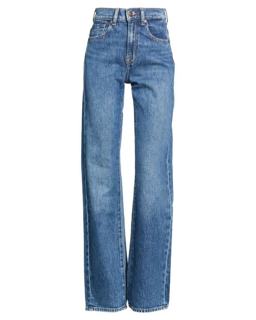 7 For All Mankind Blue Jeans Cotton, Elastane