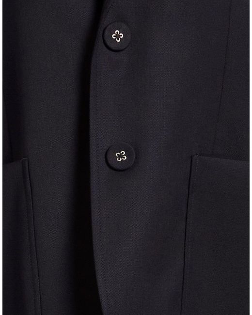 Lardini Black Midnight Blazer Wool, Elastane