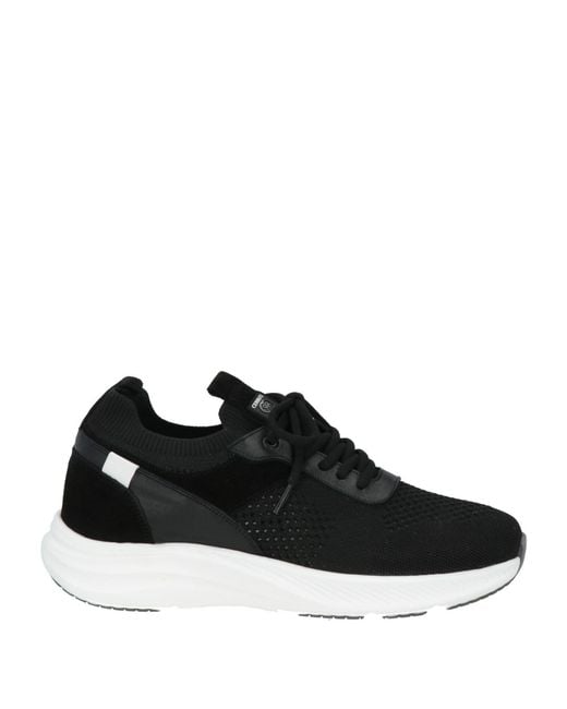Cerruti 1881 Black Sneakers Polyester, Cow Leather for men