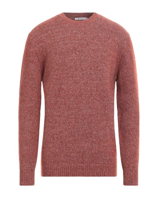 Kangra Red Brick Sweater Alpaca Wool, Cotton, Polyamide, Wool, Elastane for men
