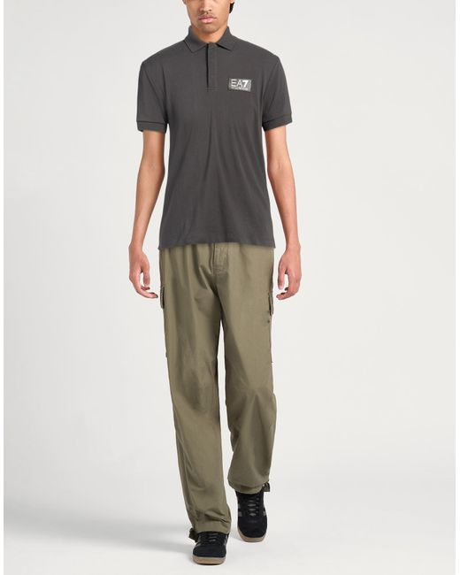 EA7 Gray Polo Shirt for men