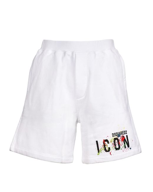 DSquared² Shorts & Bermudashorts in White für Herren