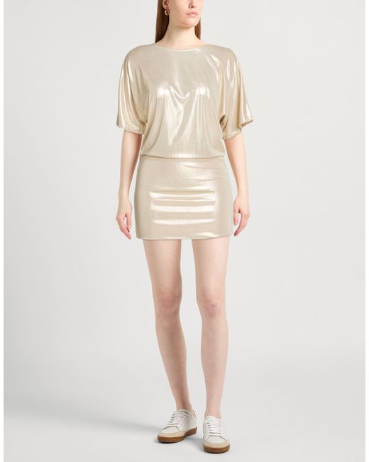 Kontatto Natural Platinum Mini Dress Polyester, Elastane