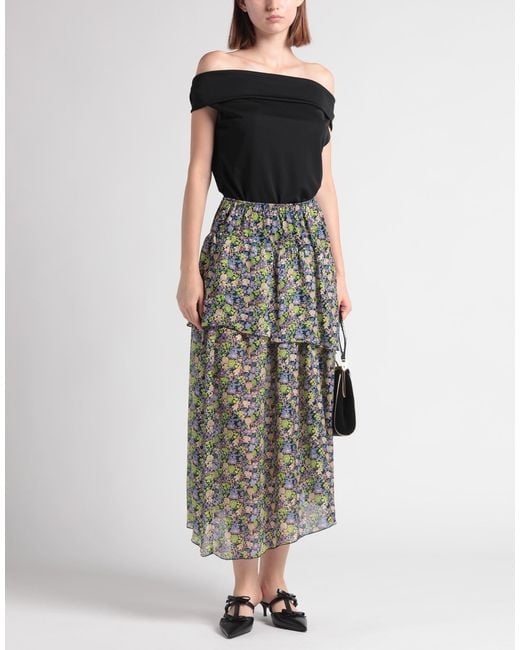 Maje Purple Midi Skirt Polyester