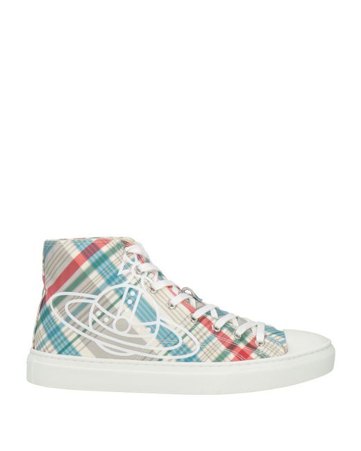 Vivienne Westwood Blue Cream Sneakers Textile Fibers for men