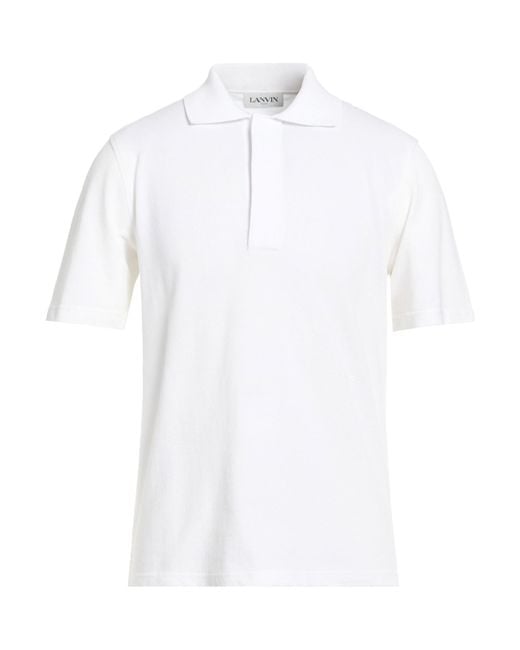 Lanvin White Polo Shirt Cotton for men