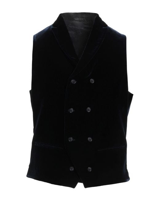 Giorgio Armani Black Midnight Tailored Vest Viscose, Cupro, Elastane for men