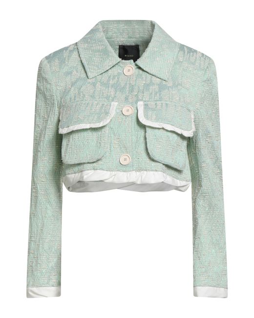 Pinko Green Light Jacket Polyester, Cotton, Polyamide, Metallic Fiber, Elastane
