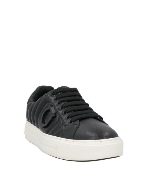 Ferragamo Black Sneakers Kidskin, Calfskin for men