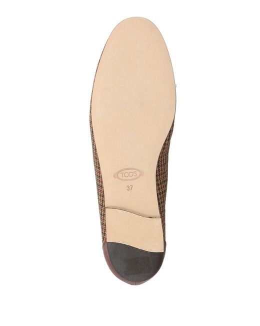 Tod's Brown Loafers Textile Fibers, Leather