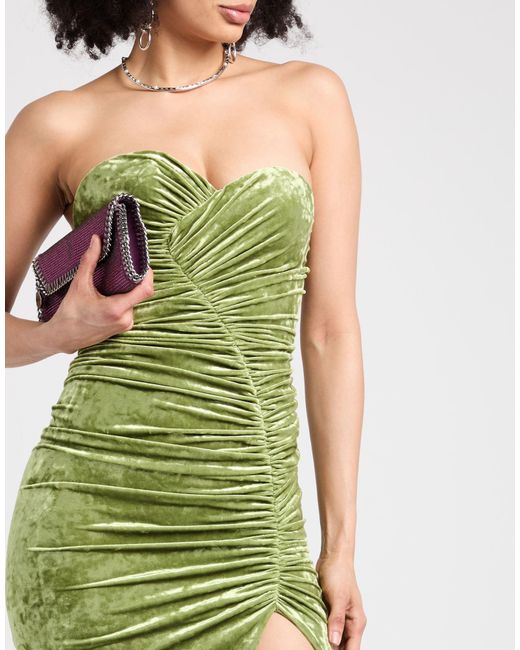 Alexandre Vauthier Green Maxi Dress Polyester, Elastane
