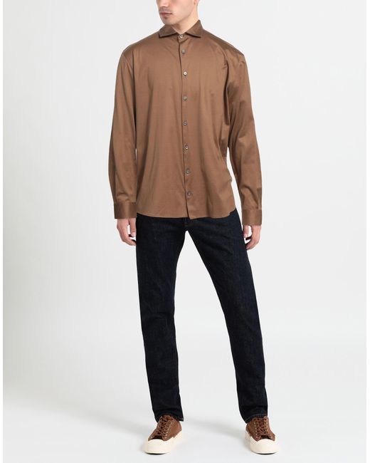 Gran Sasso Brown Shirt for men