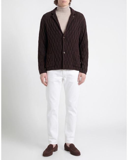 Daniele Alessandrini Black Cardigan Acrylic, Wool for men