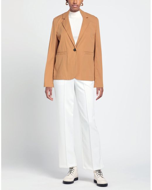 Alysi Natural Camel Blazer Cotton