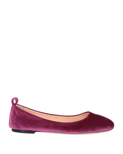 Agl Attilio Giusti Leombruni Red Ballet Flats Textile Fibers