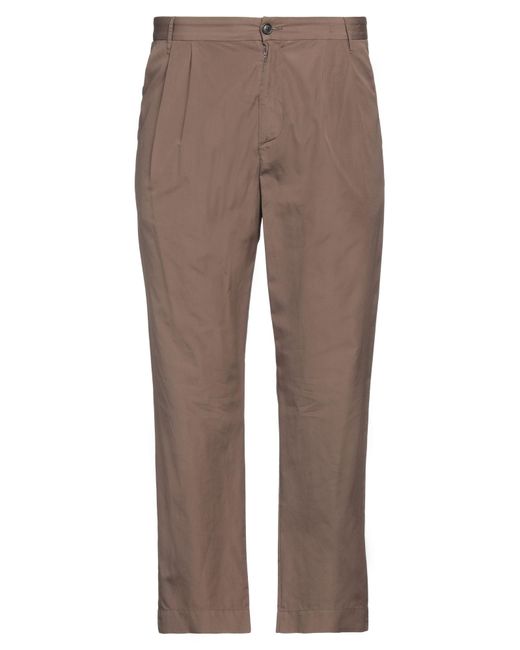 Grifoni Brown Khaki Pants Cotton for men
